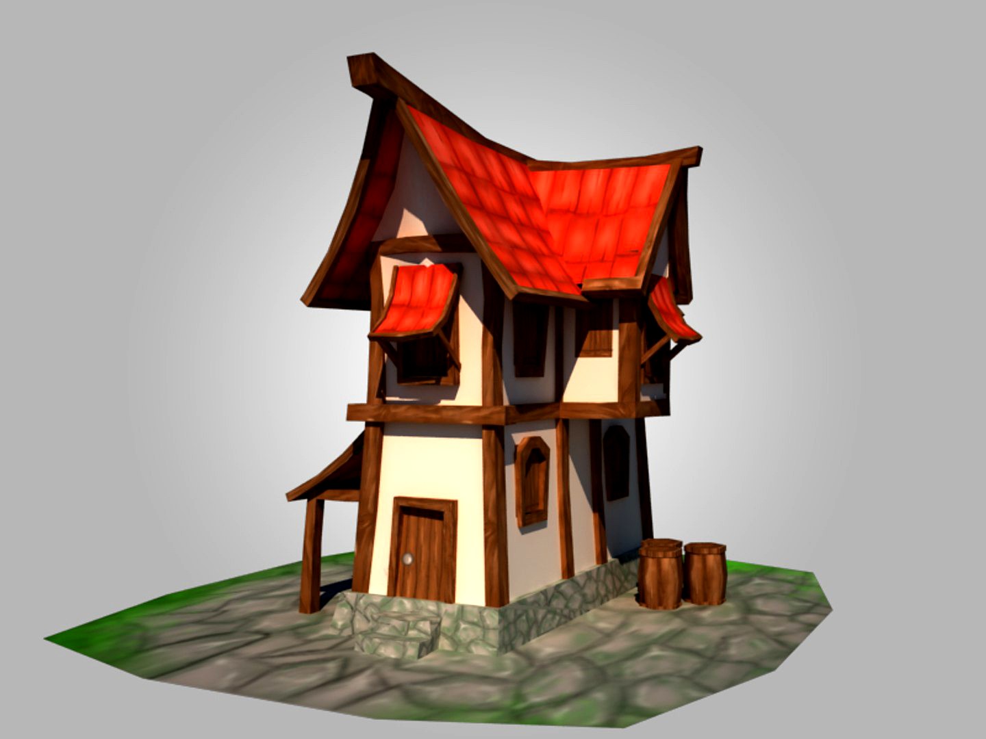 House Cartoon lowpoly