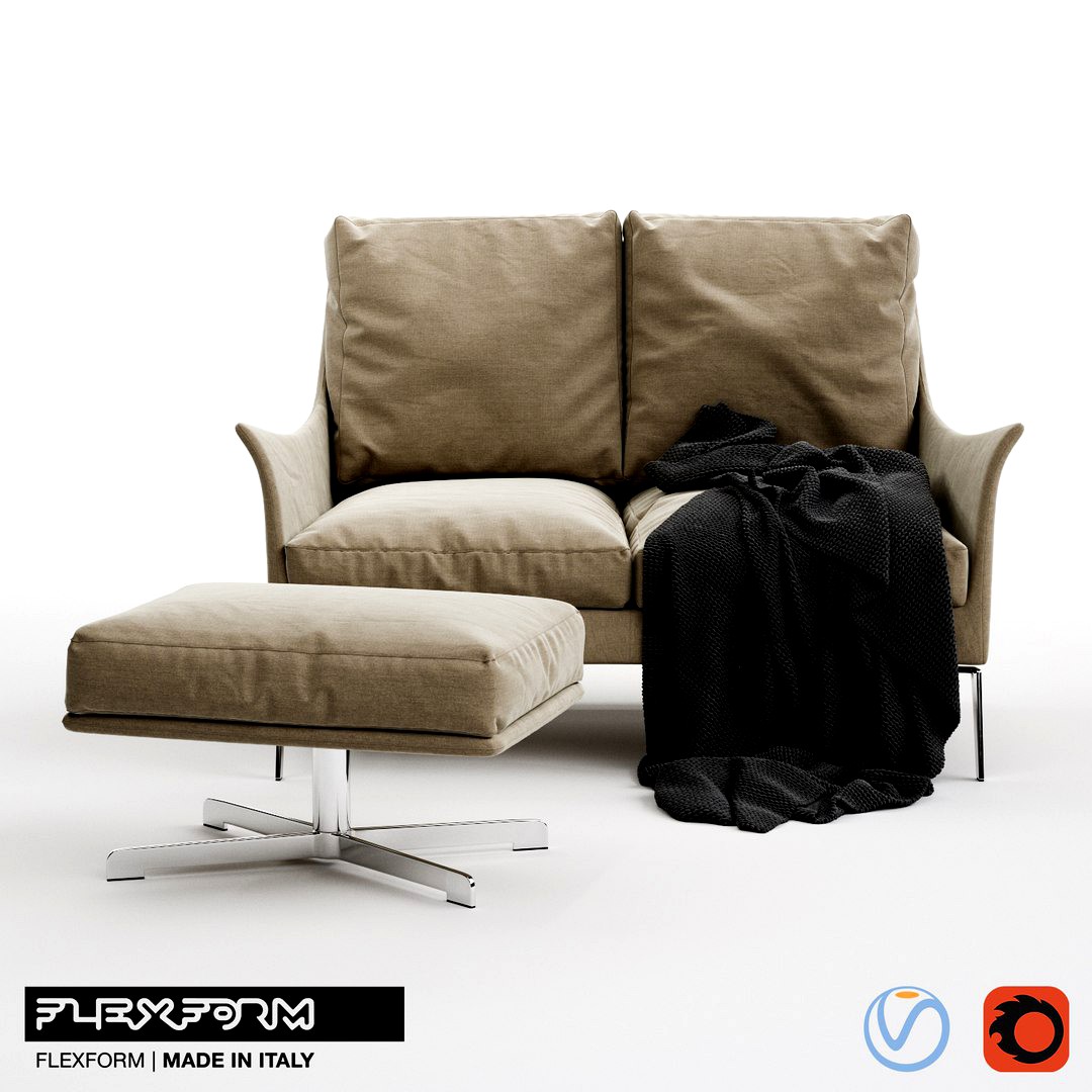 Flexform Boss Sofa & Pouf