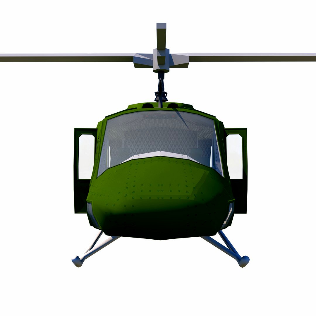 UH-1N Helicopter LowPoly