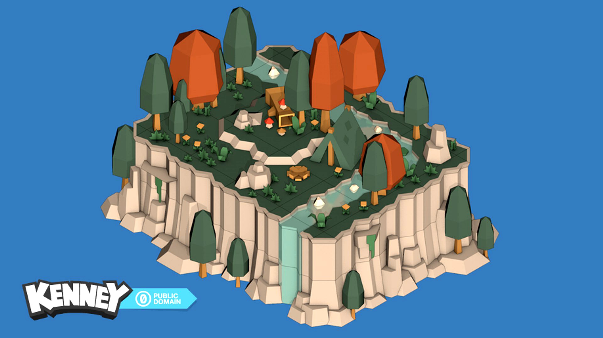 landscape lowpoly game asset