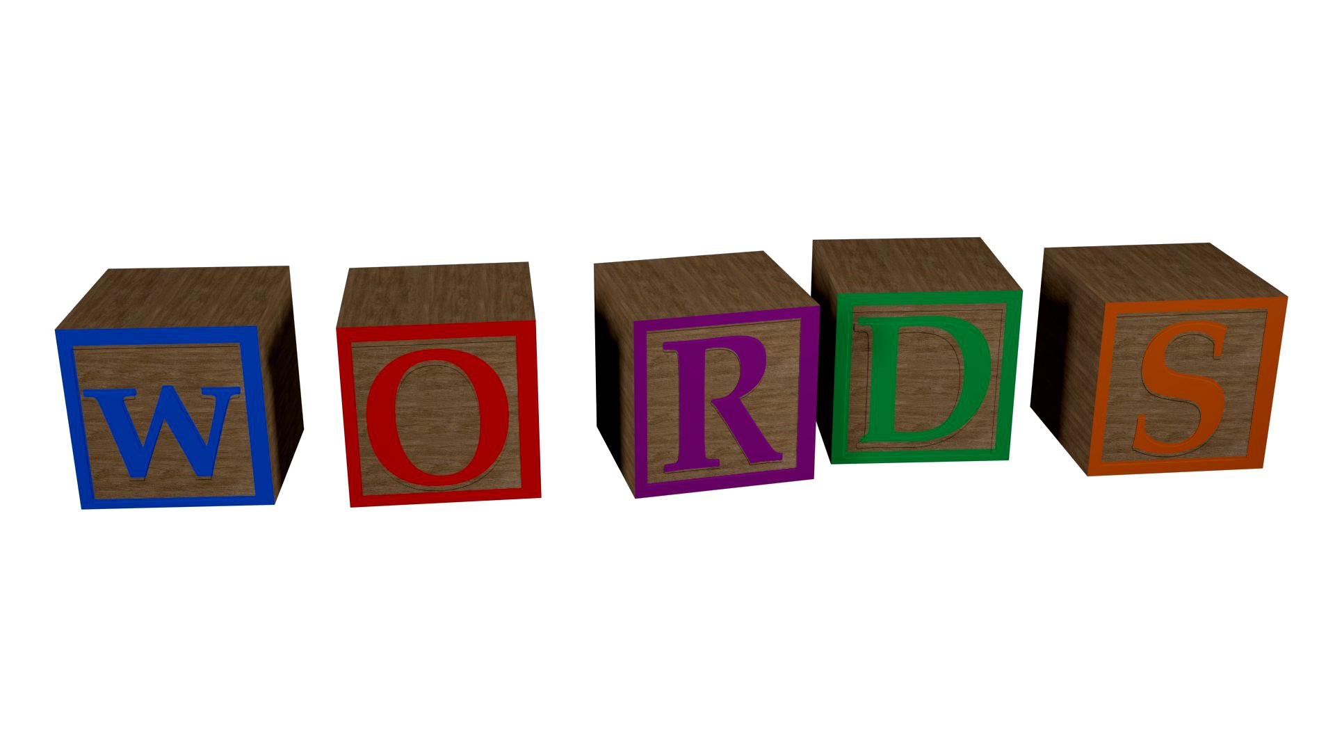 Blocks W,O,R,D,S