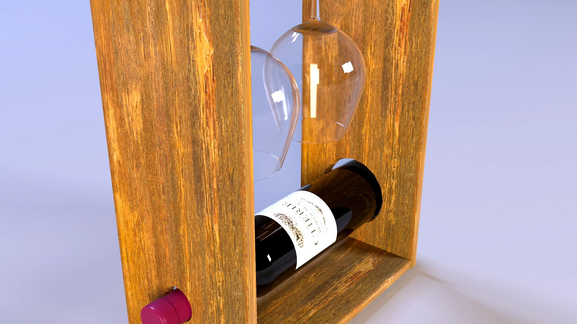 Decorative shelf for wine