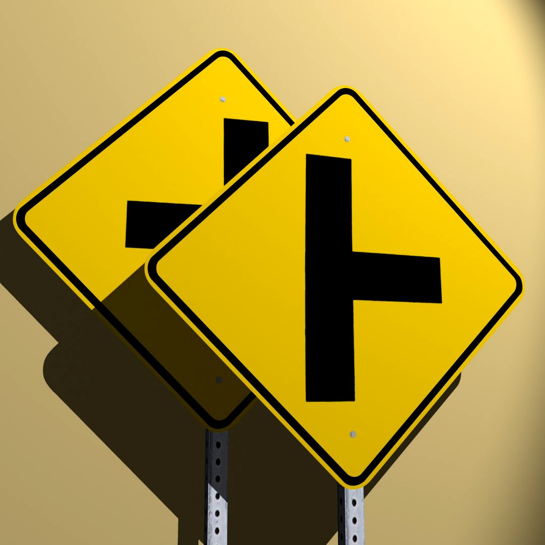 Left/Right T-Intersection Signs