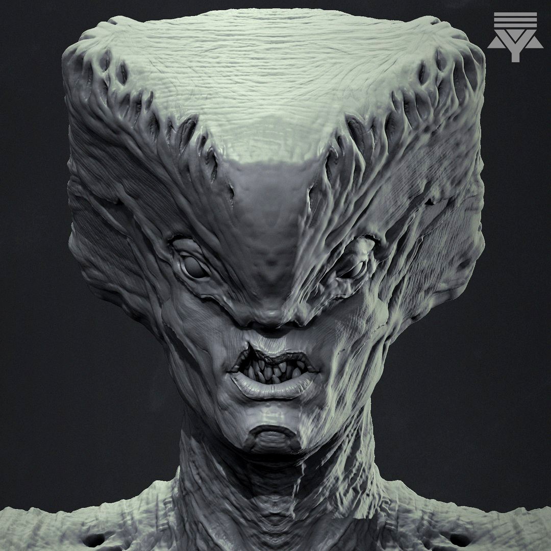Creature Bust Highpoly