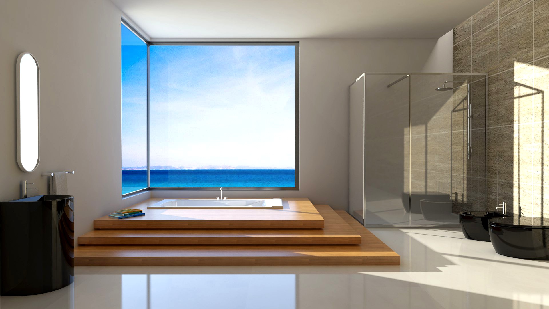 Bathroom on the sea