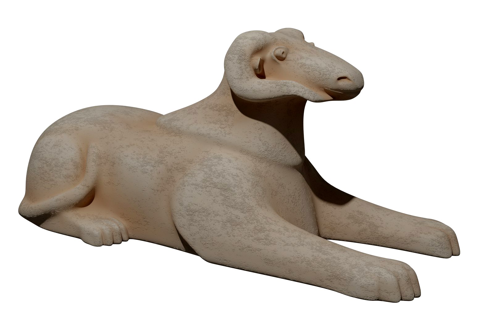 Sheep headed  sphinkx statue