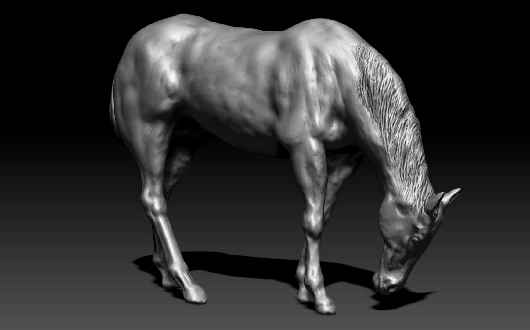 Horse Grazing for 3d print