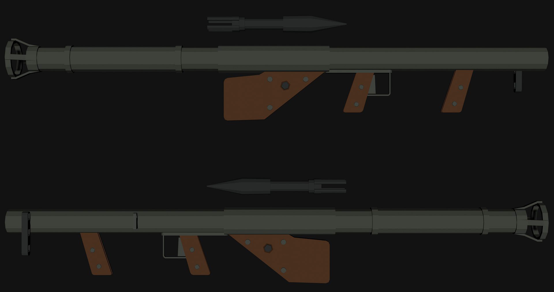 Bazooka m1a1  USA Low Poly Isometric
