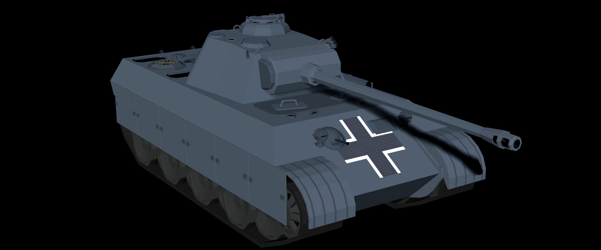 Panzer V Panther tank german LowPoly isometric