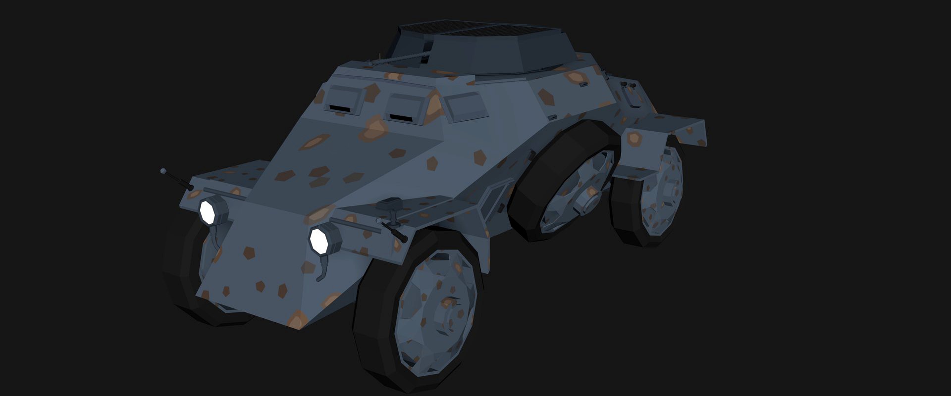 Sd kfz 221 MG-34  LowPoly isometric