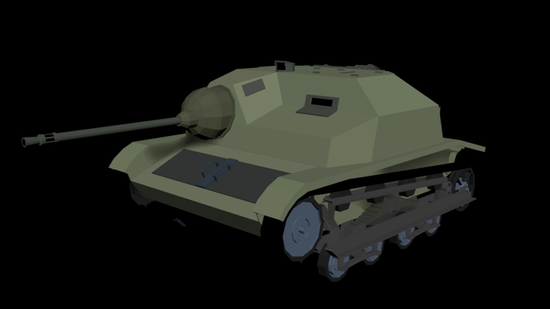 Polish tankette TKS LowPoly isometric