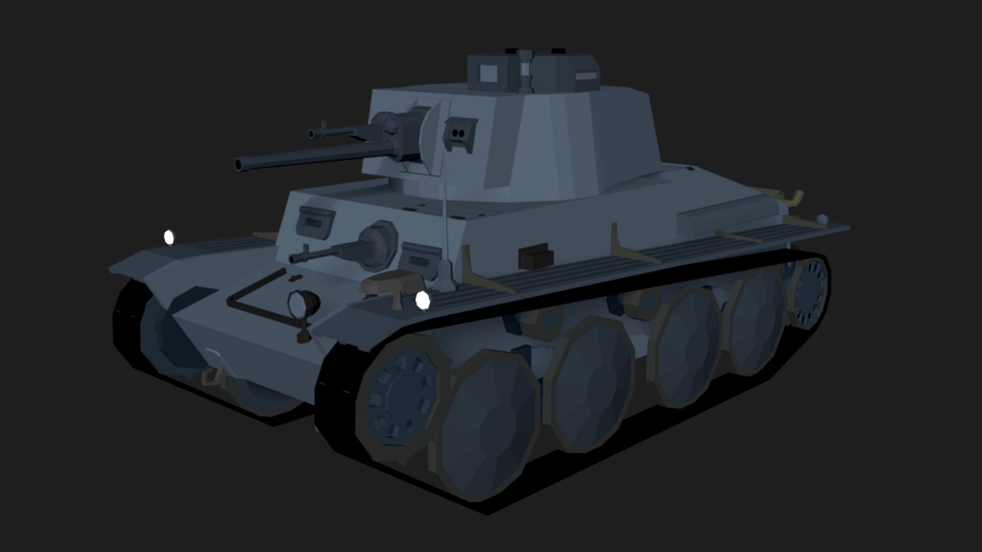 Pz Kpfw 38t LowPoly isometric
