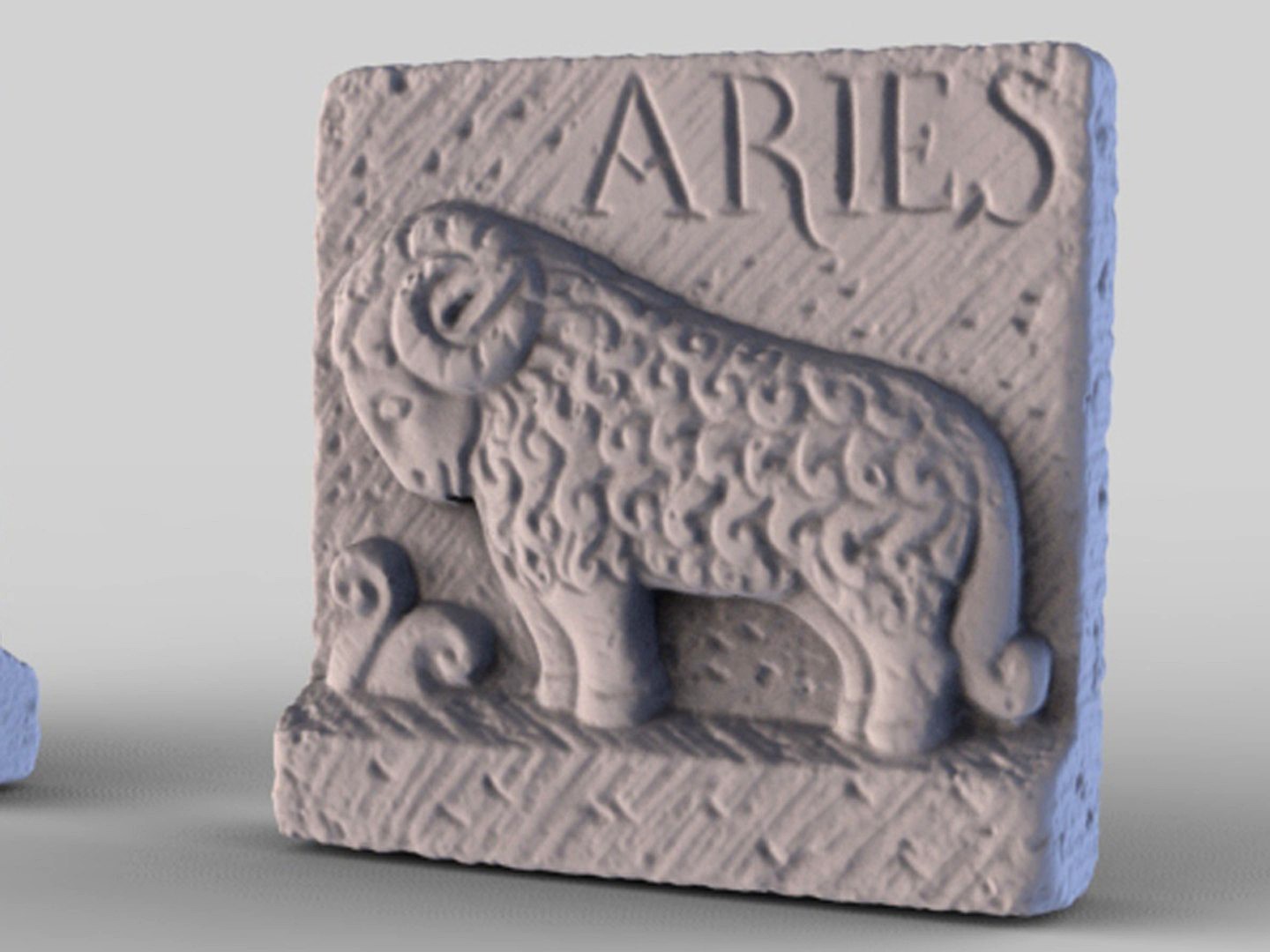 Aries Stone Plaque
