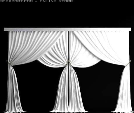 Classical Curtains  3 3D Model