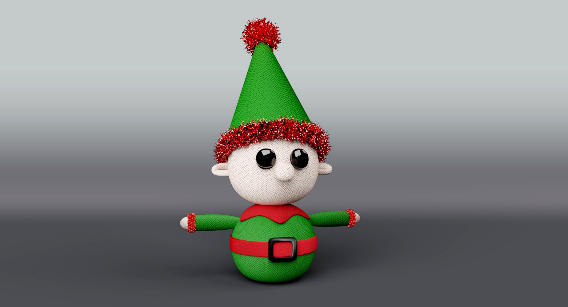 Knitted Christmas Elf Decoration