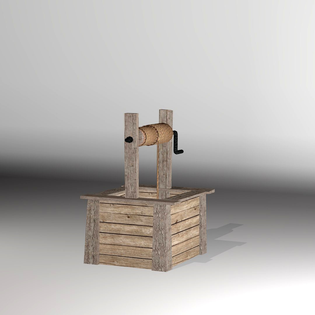 Low poly open well