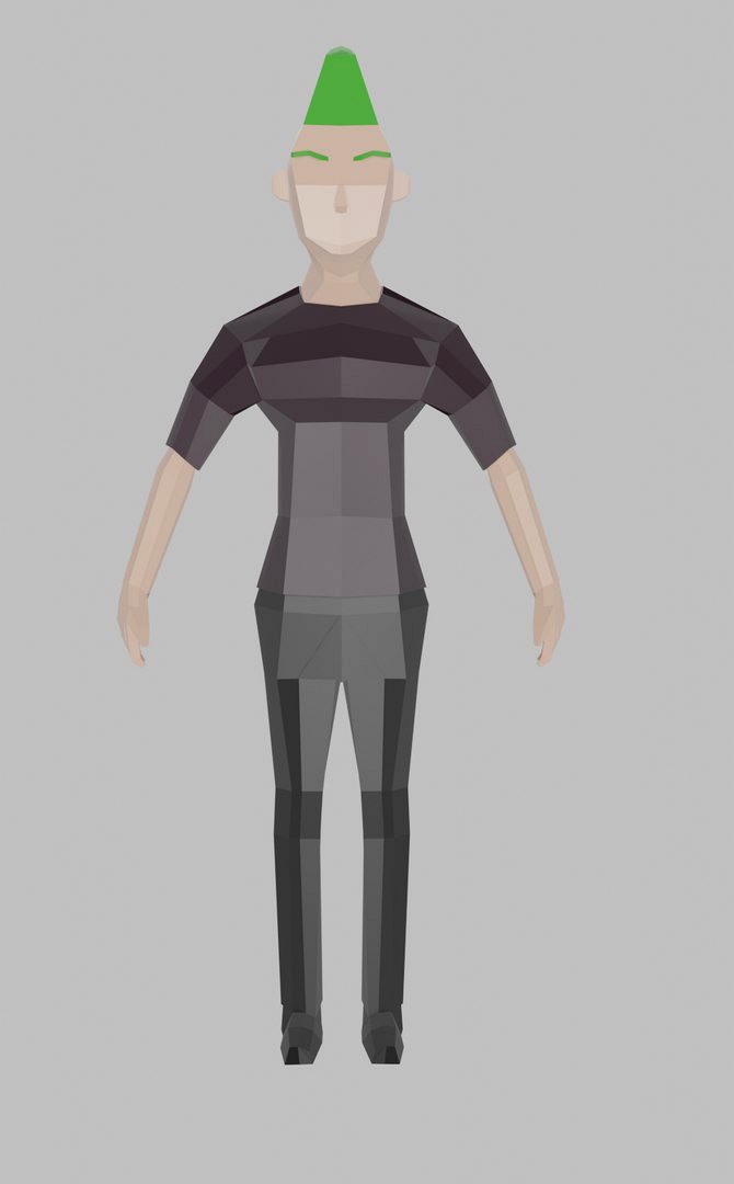 Low Poly Character Woman rigged Unity 10