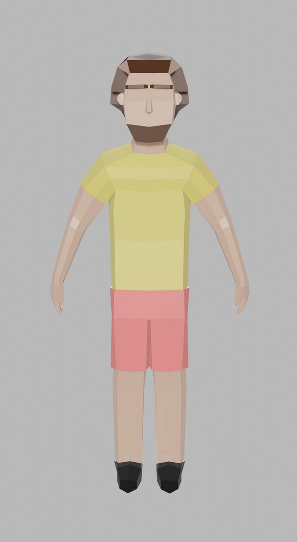 Low Poly Character Man rigged Unity #5