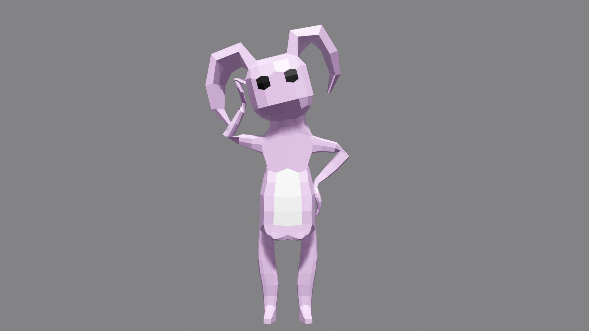 Low Poly Easter Bunny Rigged