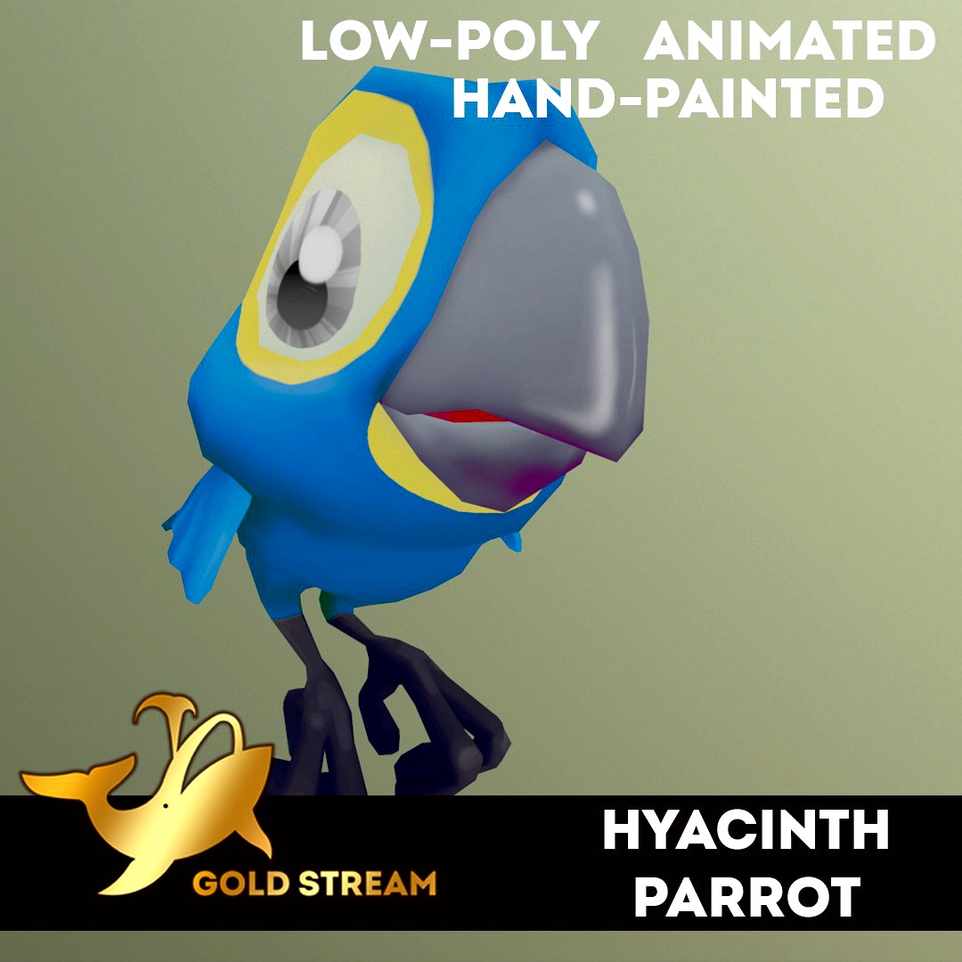 Hyacint macaw animated