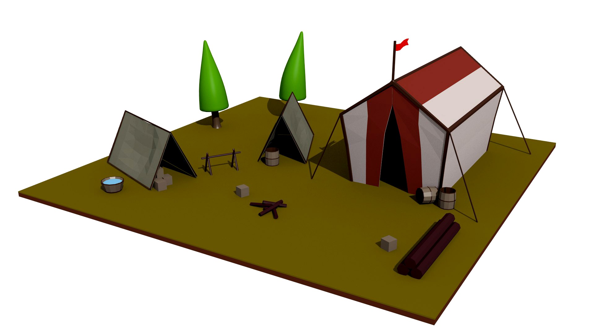 Medieval Camp - lowpoly
