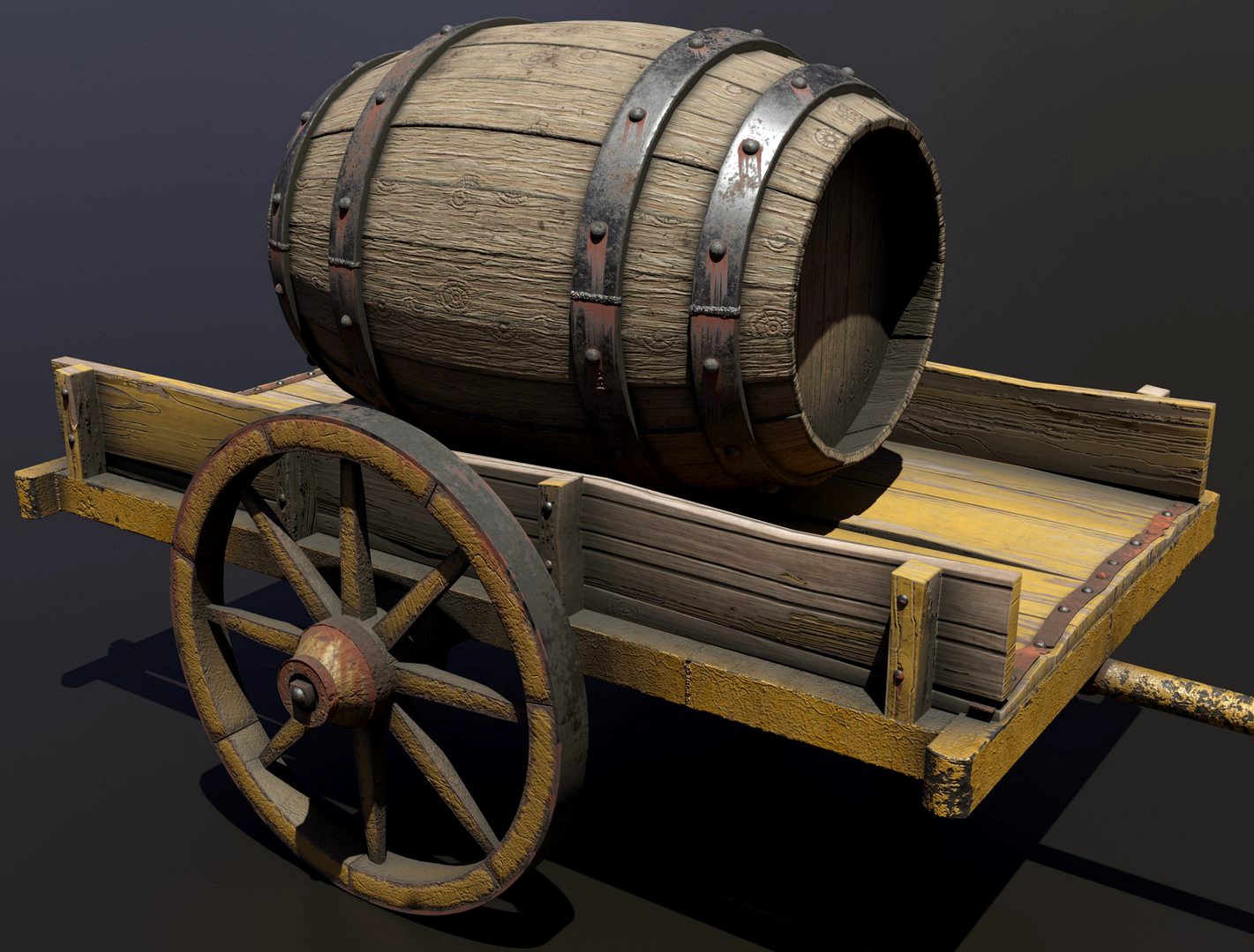 Trailer with barrel