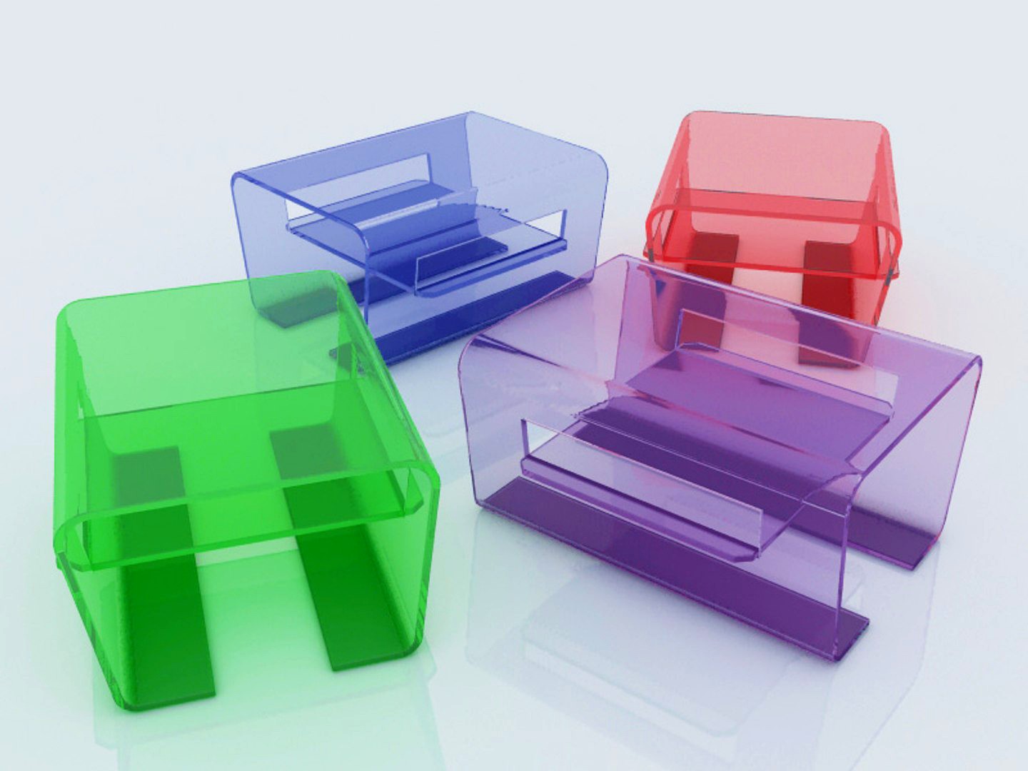 Colored Glass Tables