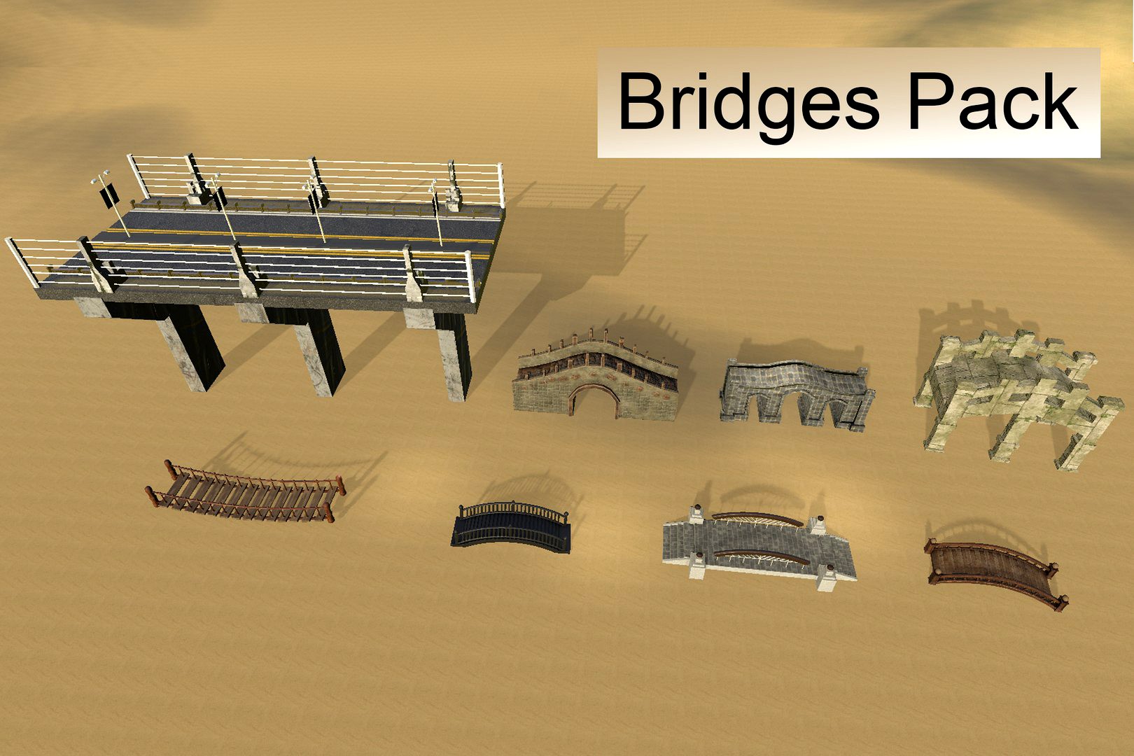 HQ Bridges Pack 3D
