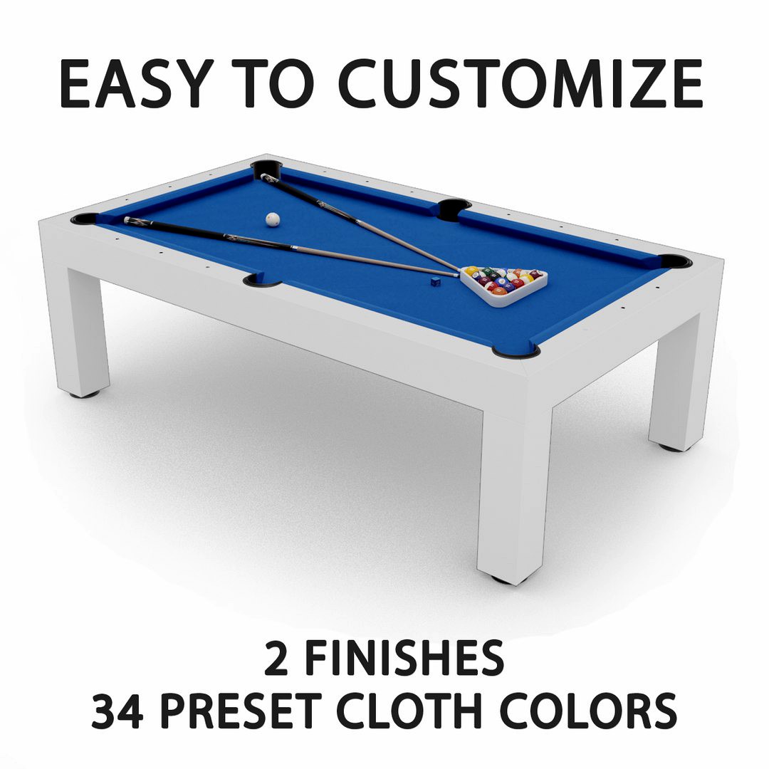 PBR Customizable Pool Table Low-poly 3D model