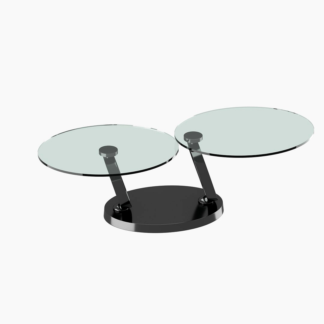 Modern table with two glass tabletops