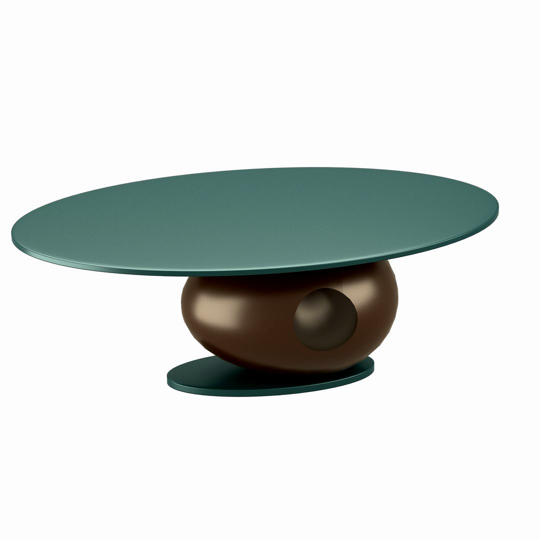Modern table with spherical stand