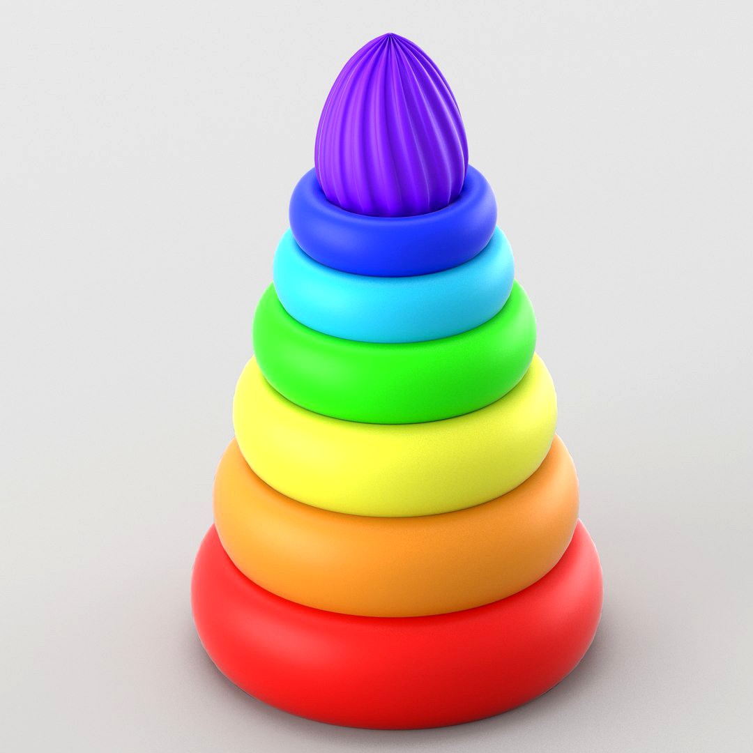 Pyramide toy for children in vivid colors