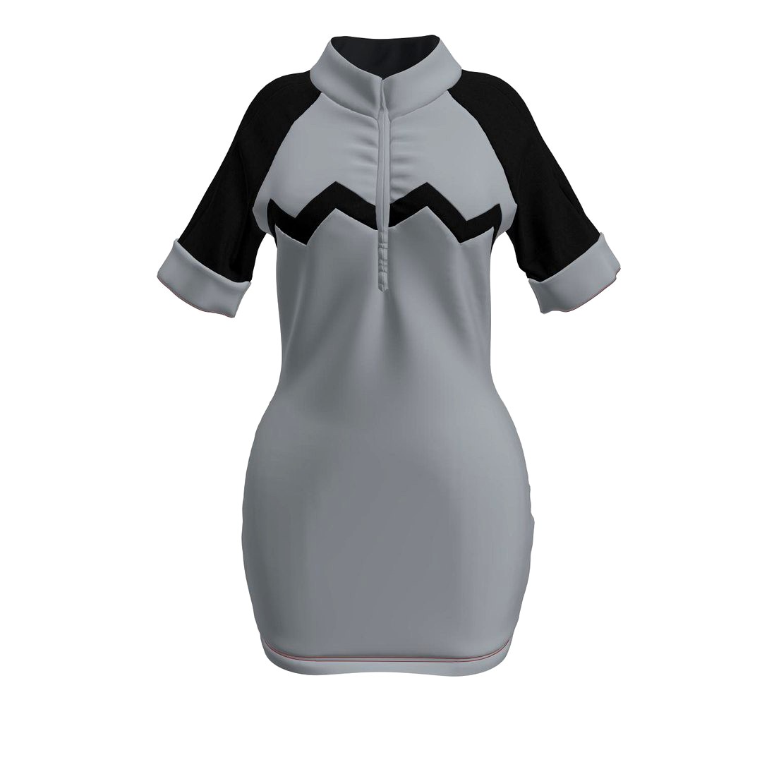 Jogging Short-sleeved Dress Marvelous designer 3D model