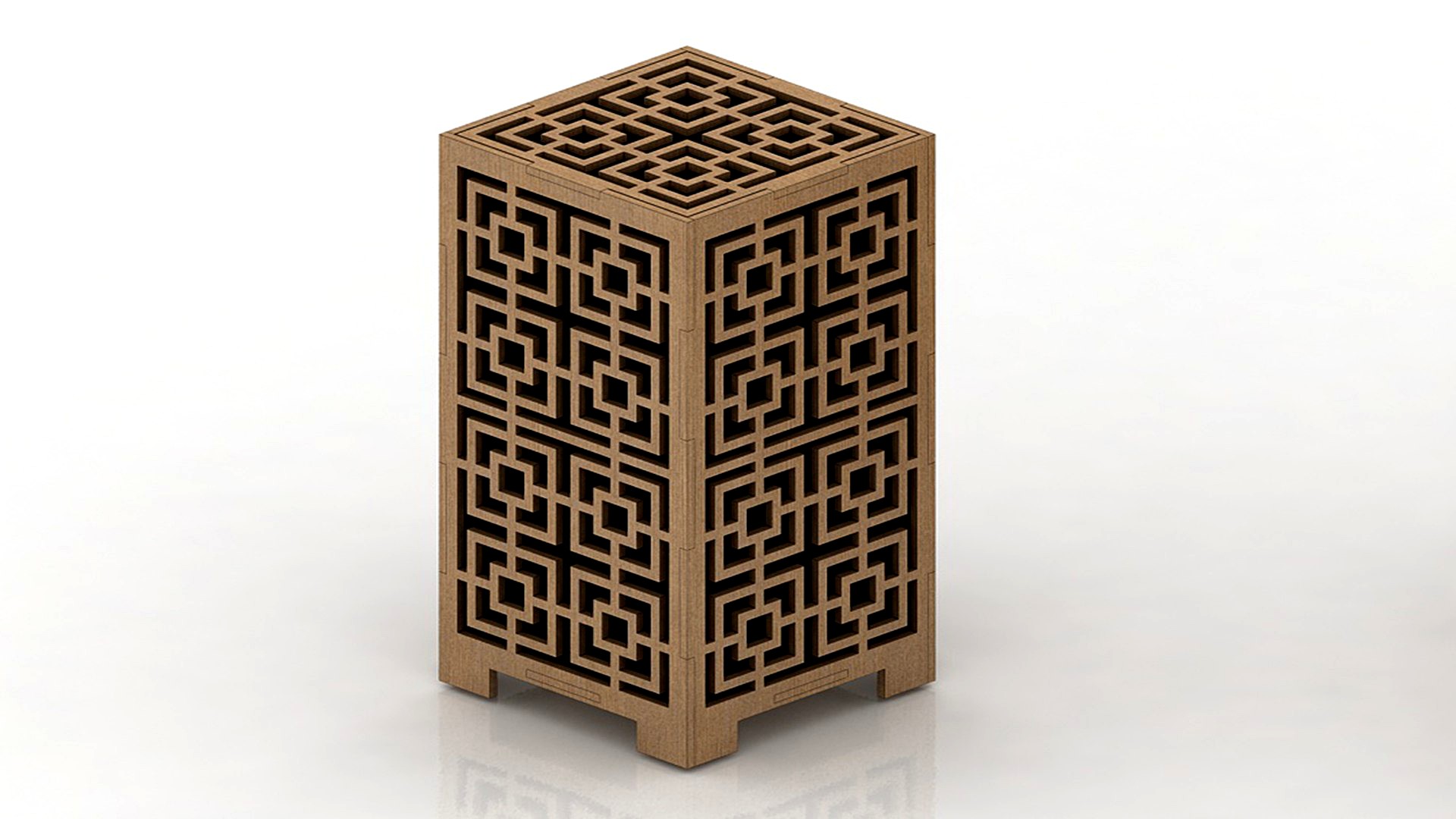 Wooden Lamp Laser Cut desk lamp lampshade set