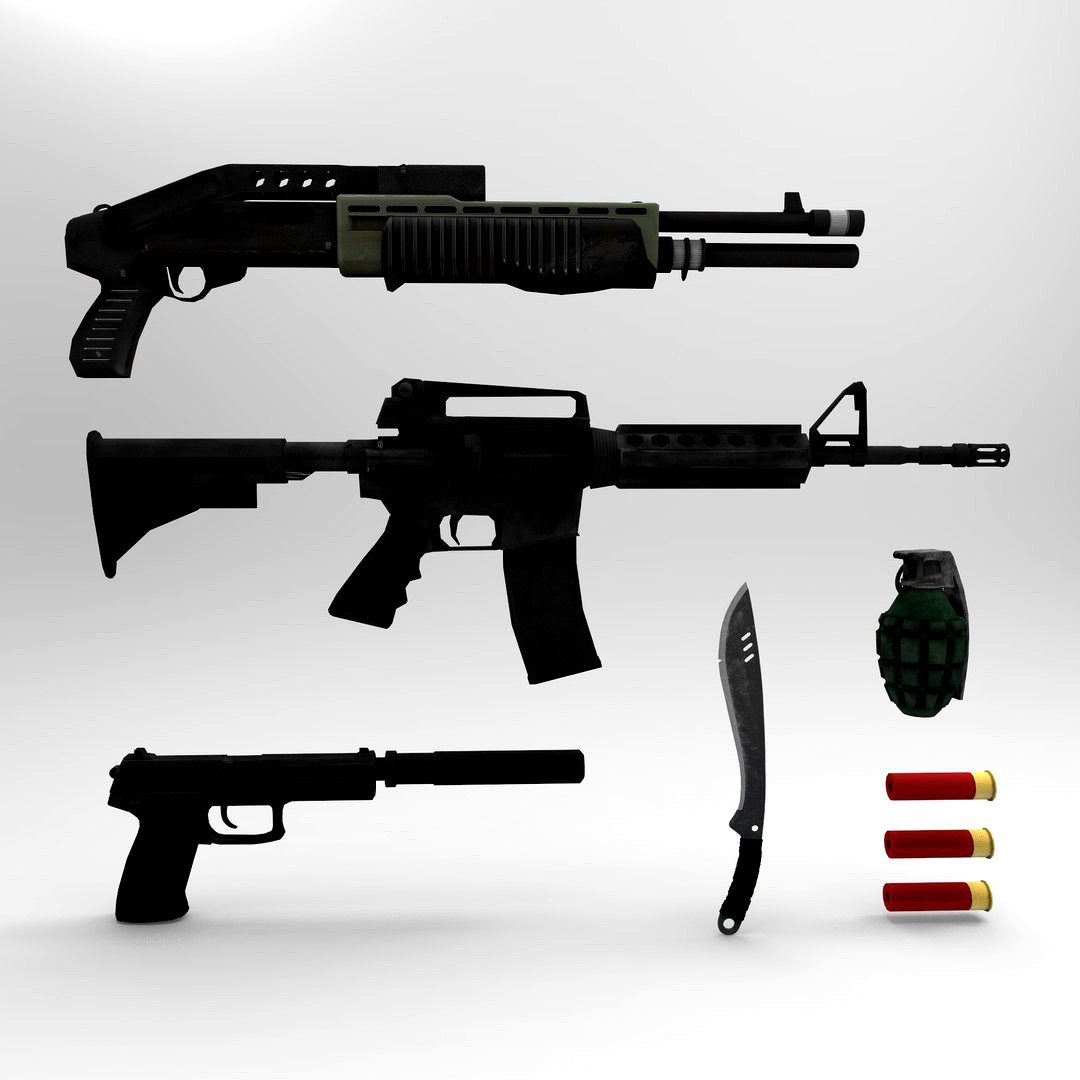 Ultimate Lowpoly Weapons Pack Gameready Detailed