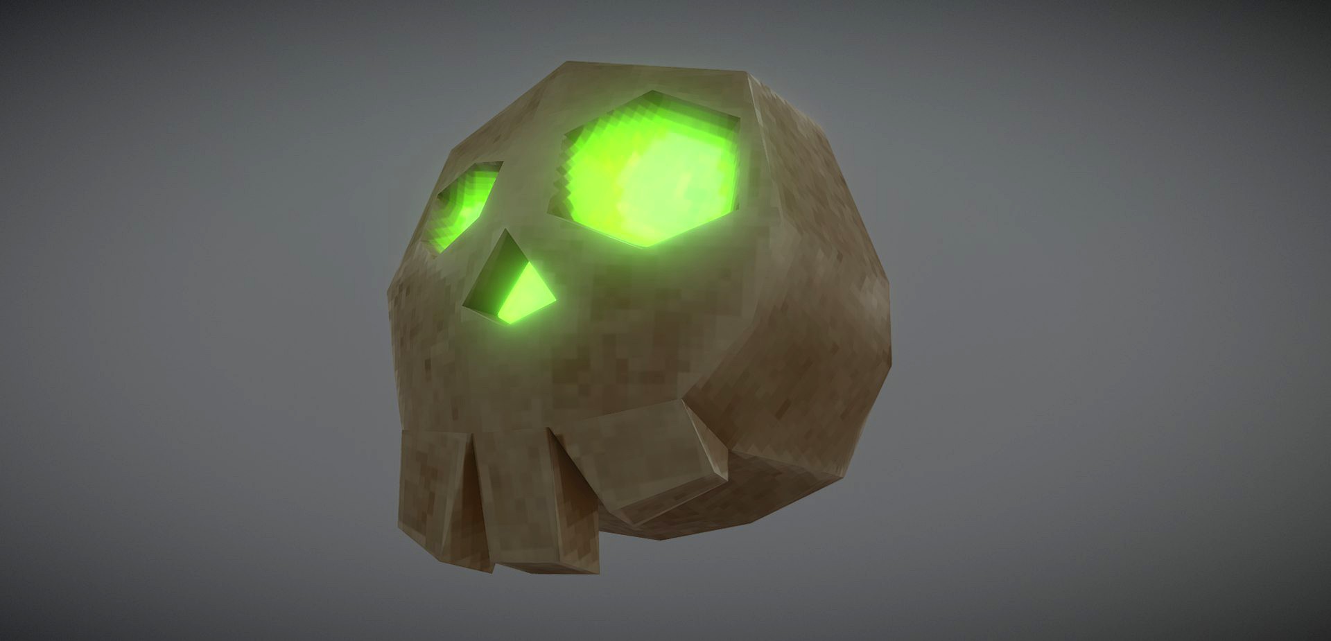 Pixelated Fantasy Skull