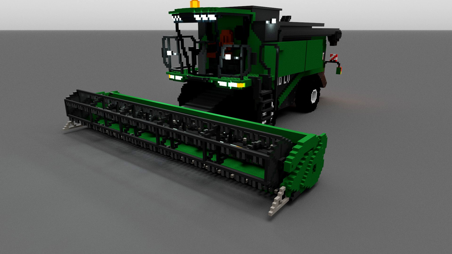 Voxel  Combine-harvester 3D model