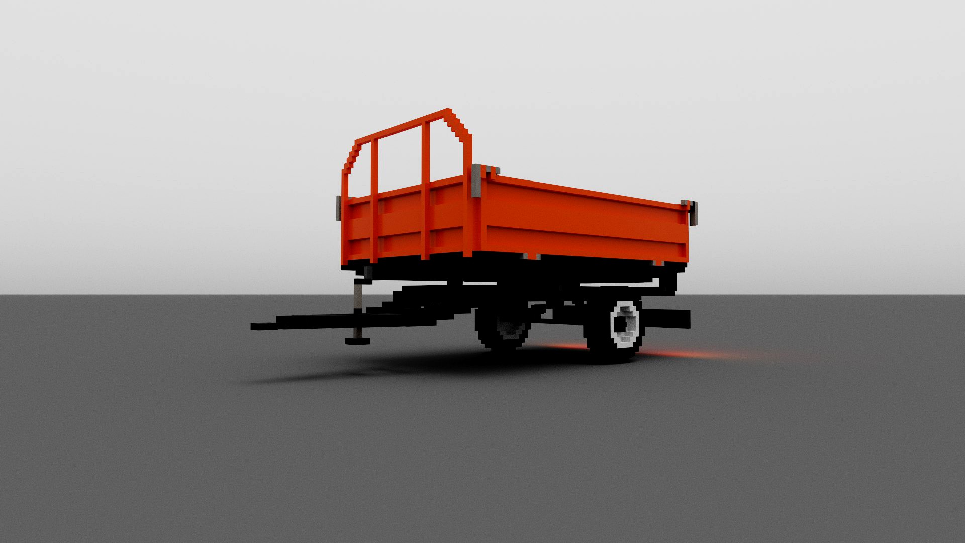 Voxel  Bottom dump truck 3D model