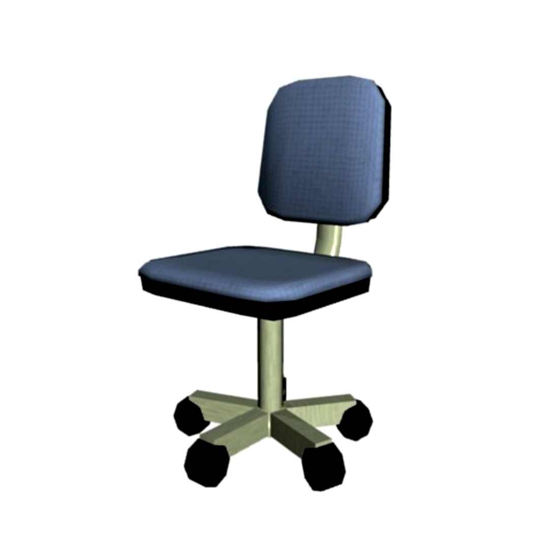 office chair low polygon