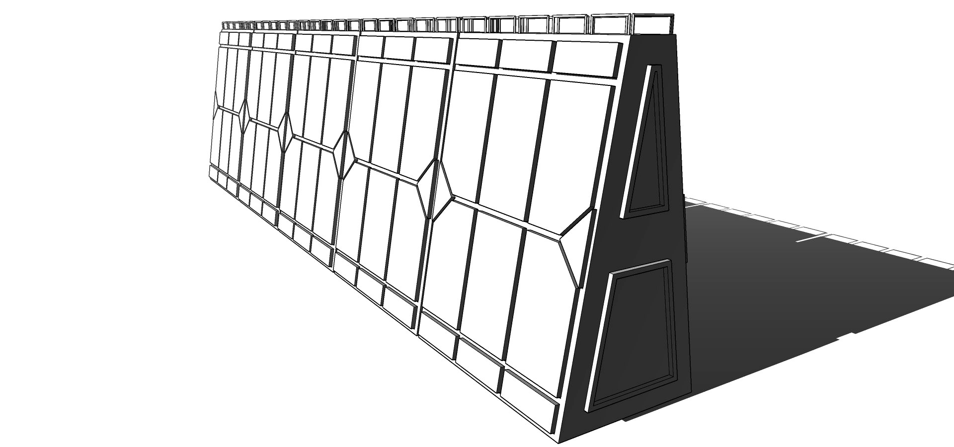 Futuristic Modular Wall Muralla Modular futurista