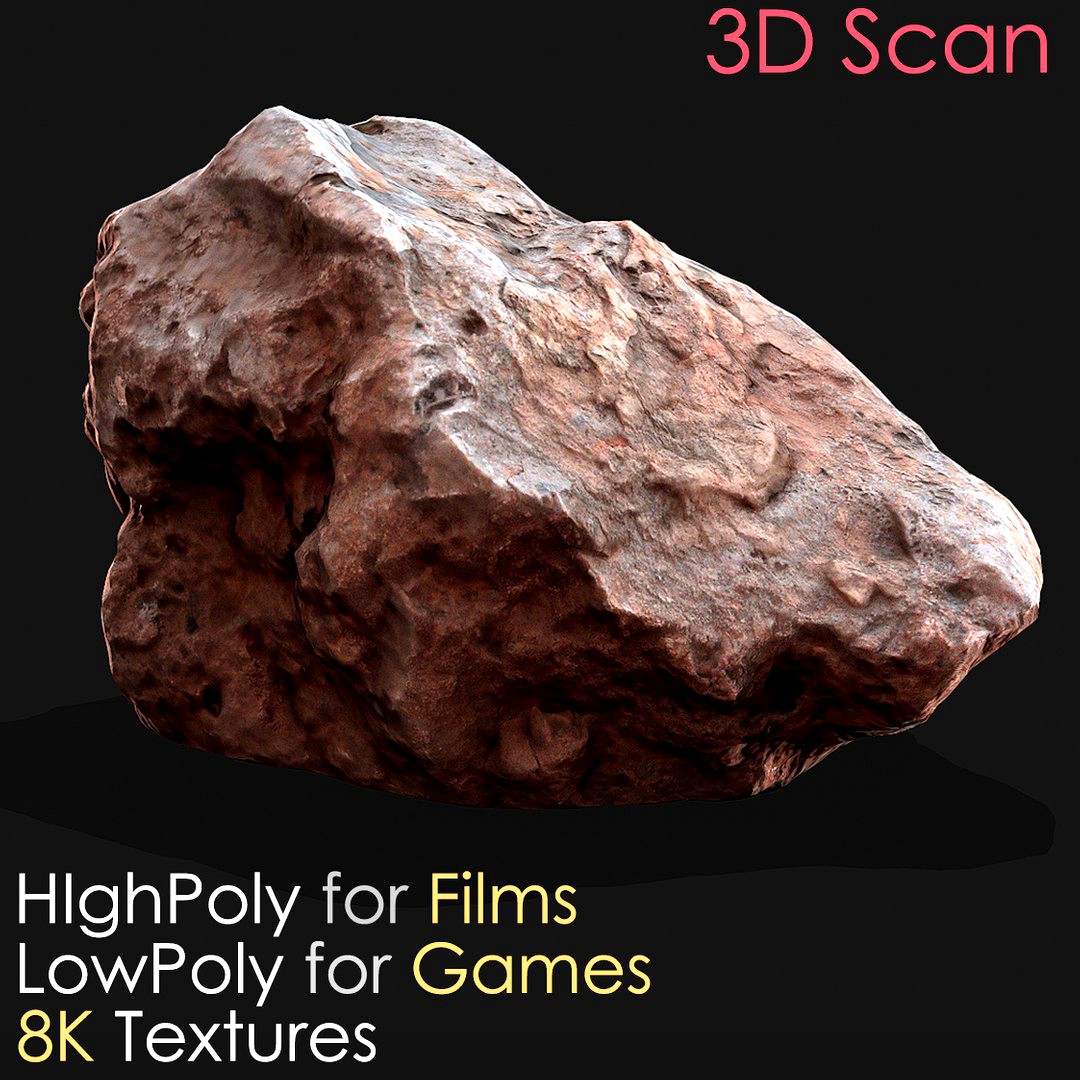 Photogrammetry 3D Scan Stone 08