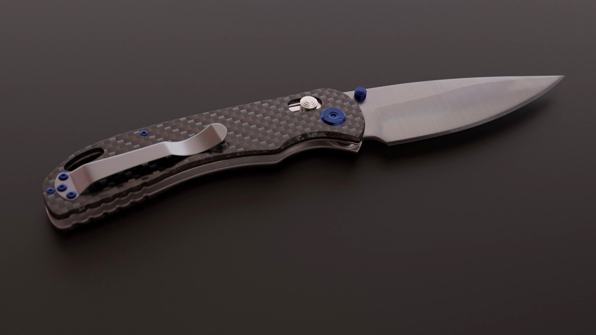 Pocket Knife With Carbon Handle