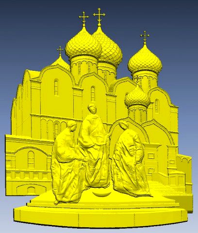 Church basrelief  Trinity 3D Model