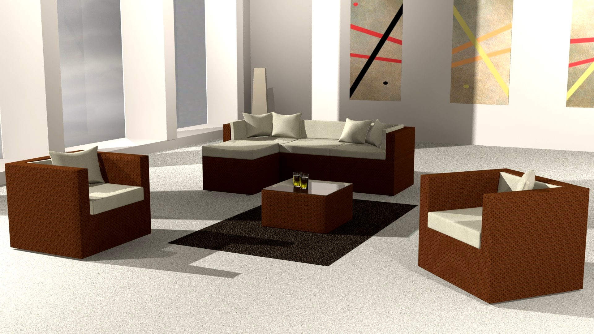 Rattan Sofa set