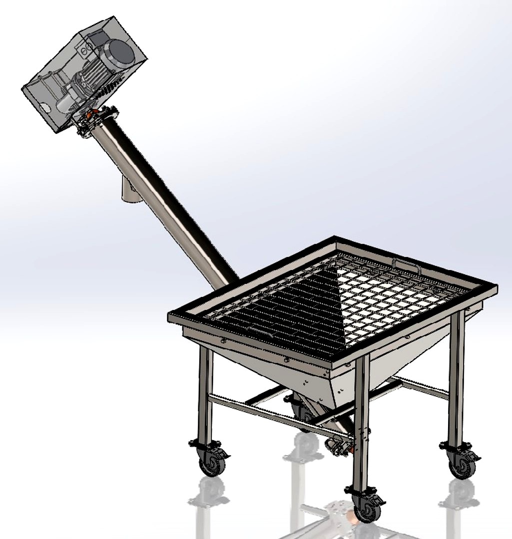 Screw conveyor for food industry