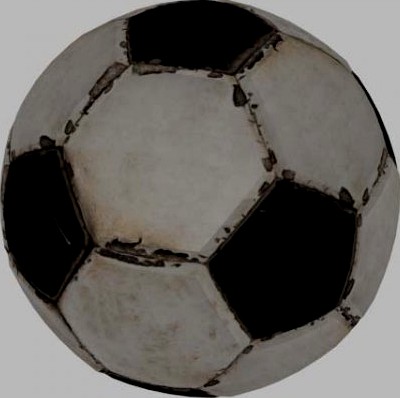 Old scrapped soccer ball 3D Model
