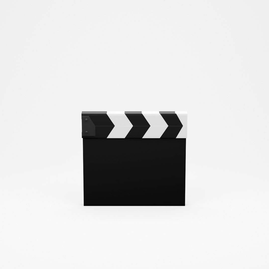 Clapperboard or Film Slate 3D Model