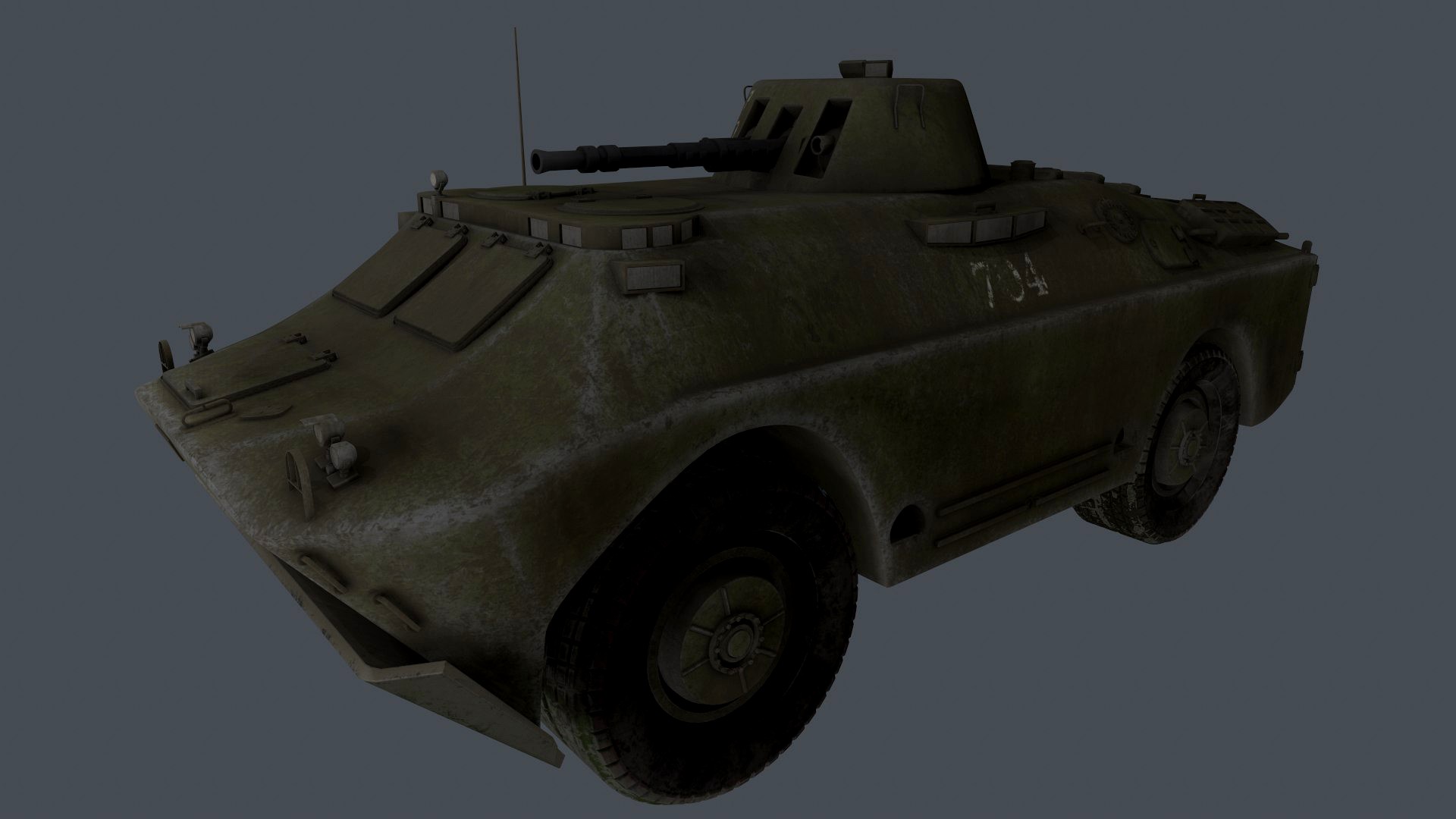 Armored reconnaissance and patrol vehicle BRDM-2 3d model