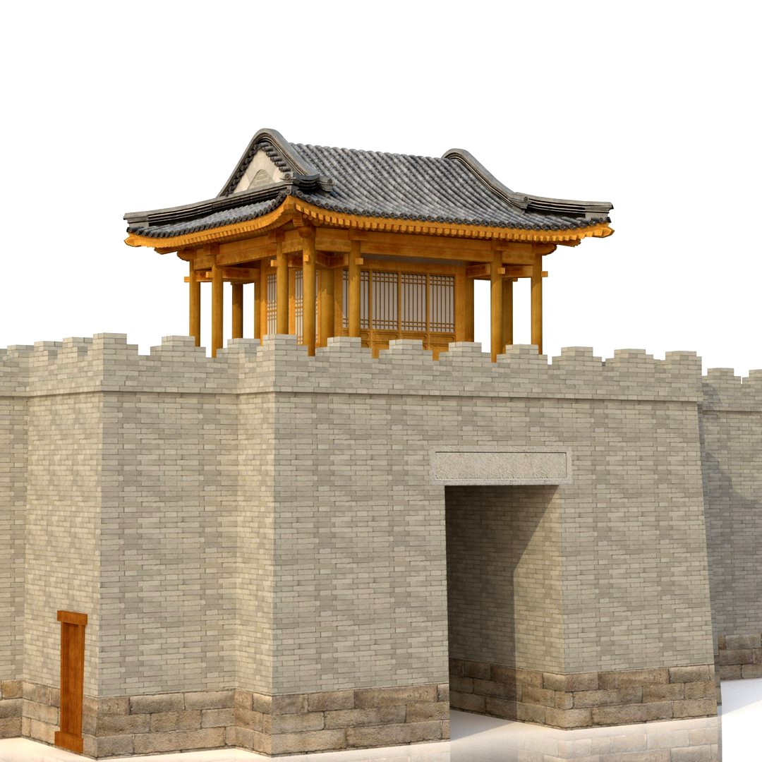 3D Chinese City River Gate