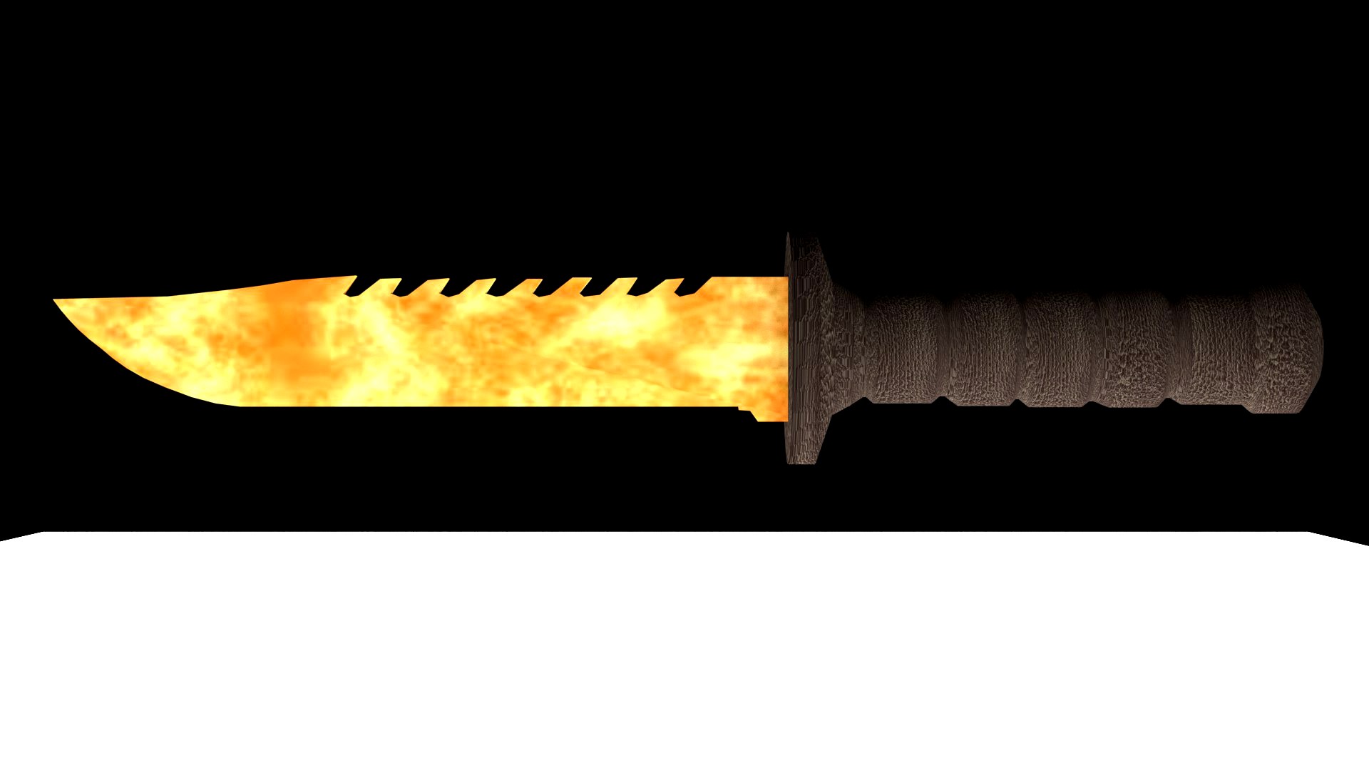 Fiery Fire Knife For Game